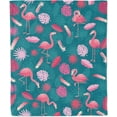 thumbnail image 2 of Flamingo Throw Blanket for Baby Girls Gift, Tropical Leaves Pink Flamingos Throw Blankets for Toddler Girls, Flamingo Blanket for Baby Shower Birthday Hawaiian Tropical Party (30 x 40 Inches), 2 of 6