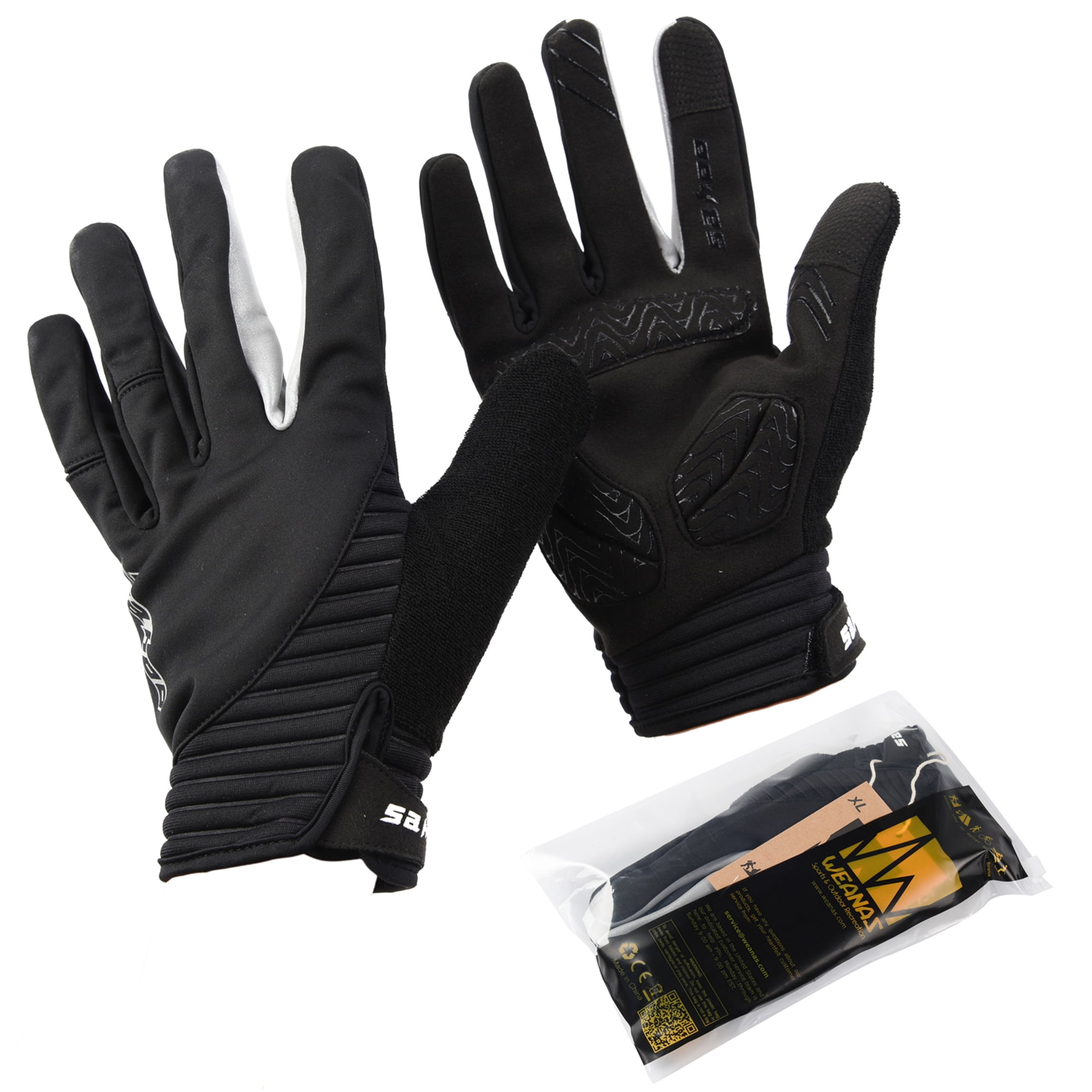 SehrGo Unisex Outdoor Gel Touchscreen Full Finger Cycling Gloves, Winter Cold Weather Bike Bicycle MTB DH Downhill Off... by SehrGo