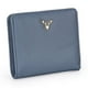 thumbnail image 2 of Minnieouse Cartera corta para mujer, monedero elegante con botones de ciervo, Color sólido, suave, de cuero, plegable, con cremallera, tarjetero Carteras Azul, 2 of 6