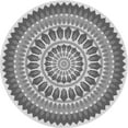 thumbnail image 1 of Ahgly Tapis Rond Lavable en Machine Intérieur Transitionnel Gris Oie Gris, 6 Pieds Rond, 1 of 7