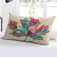 thumbnail image 5 of Vintage Maple Leaf Throw Pillow Cover 16 x 24 Inch Decorative Pillow Cover Summer Autumn Leaves Botanical Lumbar Pillowcase Seasonal Rectangle Cushion Case for Couch Sofa Bed Living Room, 5 of 7