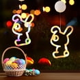 thumbnail image 1 of Luces de ventosa LED de conejo de Pascua para ventanas - Decoración colorida para colgar en interiores y en casa y fiesta, 1 of 6