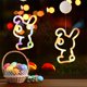 thumbnail image 1 of Luces de ventosa LED de conejo de Pascua para ventanas - Decoración colorida para colgar en interiores y en casa y fiesta, 1 of 6