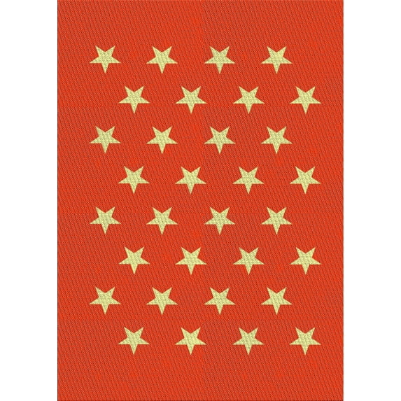 Ahgly Company Indoor Rectangle Patterned Orange Red Novelty Area Rugs, Swatch Sample