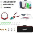 thumbnail image 6 of SAN LIKE Fishing Pole and Reel Combos, Carbon Fiber Telescopic Fishing Rod Combo Quick Set Spinning Reel with Lures Accessories Fishing Gear Travel Kit and Carrier Bag 70.86in, 6 of 8