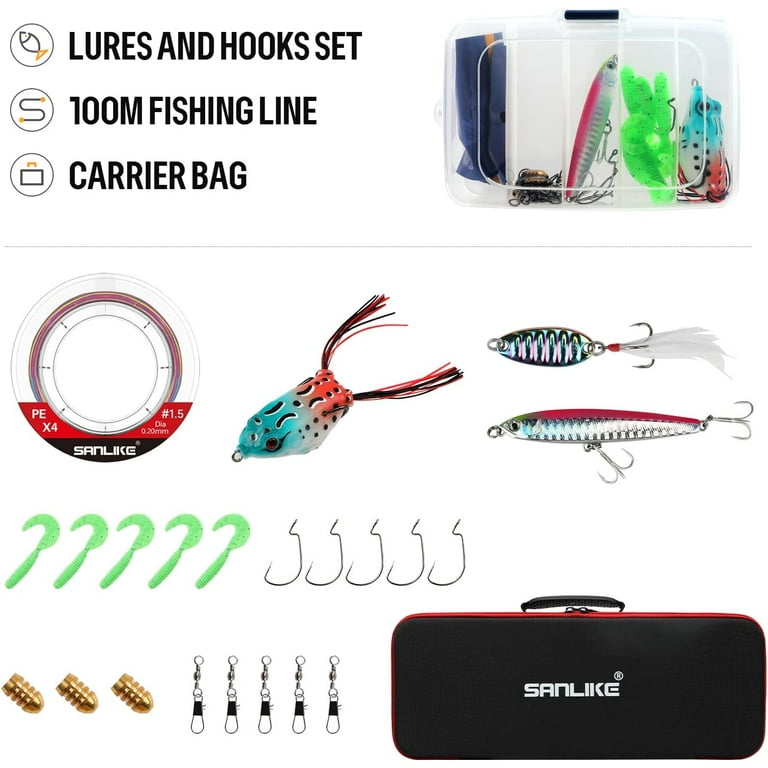 SAN LIKE Fishing Pole and Reel Combos, Carbon Fiber Telescopic Fishing Rod  Combo Quick Set Spinning Reel with Lures Accessories Fishing Gear and  Carrier Bag for Saltwater Freshwater 82.67in - Walmart.com