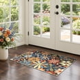 thumbnail image 3 of DEORAB 2x3 Vintage Floral Area Rugs, Machine Washable Rugs for Doorways, Non Slip Rug with Rubber Backing, Door Rug for Bedroom Entryway Dining Home Office, 3 of 11