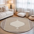 thumbnail image 2 of Round Rugs 5Ft, Beige Boho Round Area Rug Washable Indoor Throw Carpet, Southwestern Ethnic Abstract Art Soft Non Slip Circle Rug for Cabinet Bathroom Home Decor Aesthetic, 2 of 8