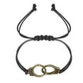 thumbnail image 1 of Unique Handmade Braided Link Bracelet - Adjustable Chain Jewelry for Women, Couples, Friends - Creative Handcuff Design, Perfect Gift Idea, 1 of 8