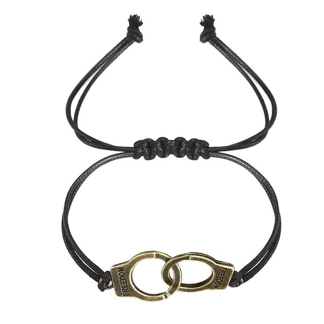 Unique Handmade Braided Link Bracelet - Adjustable Chain Jewelry for Women, Couples, Friends - Creative Handcuff Design, Perfect Gift Idea