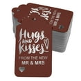 thumbnail image 1 of Inkdotpot Pack Of 100 Real Silver Foil Paper Tags Hugs And Kisses From The New Wedding Favor Hang Tags, 1 of 6