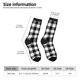 thumbnail image 2 of Balery White And Black Plaid Calcetas Largas con Estampado para Hombre y Mujer – Suaves y Transpirables, Talla Única (US 5-11), 2 of 6