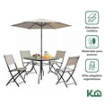 thumbnail image 2 of Juego De Jardin 6 Piezas Sillas Exterior Mesa Con Sombrilla gris, 2 of 8