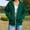 Green, variant on NominalSnug Womens Zip up Hoodies Fashion Casual 3/4 Sleeve Sweatshirts Comfy Fall Jackets with Pockets Drawstring