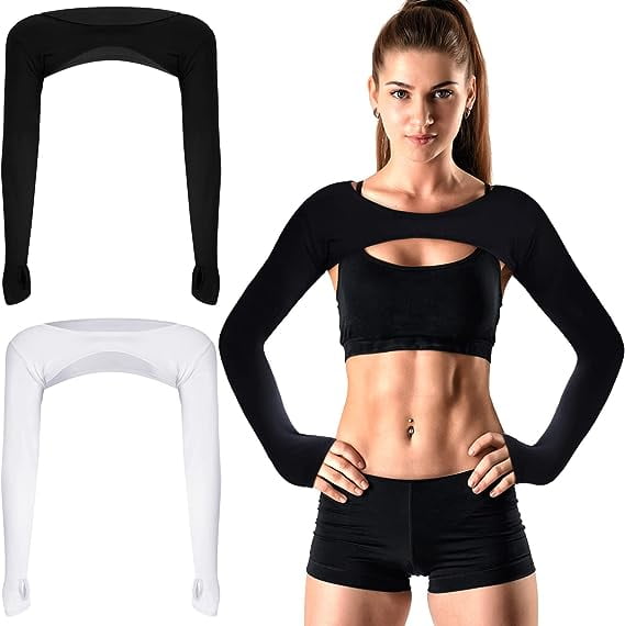 blusas cortas con manga larga