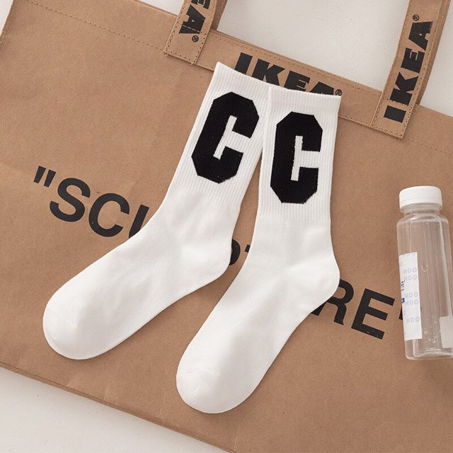 Calcetines de algodón para mujer, medias simples que combinan con todo, versión coreana, monopatín callejero, primavera y otoño