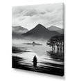 thumbnail image 2 of Designart "Meditative Woman in Lotus Pose during Yoga II" Spiritual Canvas Wall Art - Global Grey Meditation Hallway Wall Art Decor, 2 of 6