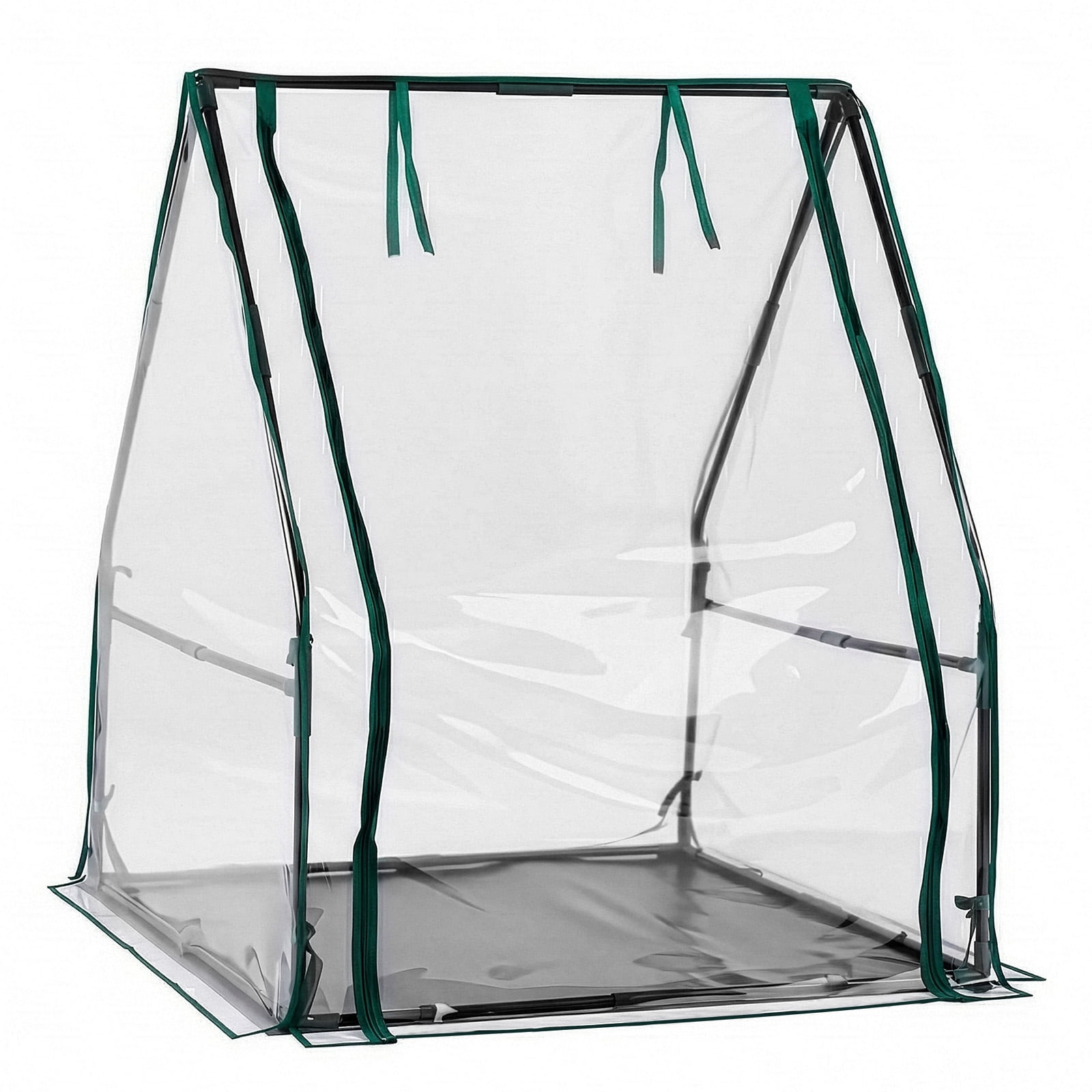 Mini Greenhouse 36×36×42 Inch, Portable Plant Green House with Waterproof PE Cover & Powder-Coated Steel Frame, Zippered Roll-Up Door for Indoor Outdoor Patio Garden Backyard