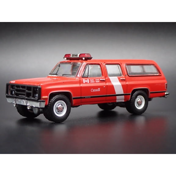 Open Box 1973-1991 GMC SUBURBAN CANADIAN COAST GUARD 1/64 SCALE DIORAMA DIECAST MODEL CAR