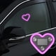 thumbnail image 1 of Luz de ventana de corazón de neón solar para coche 2PCS | Ventosa interior LED melocotón Forma de corazón | Resistente al agua, resistente a la decoloración, suave resplandor, recargable por USB |, 1 of 5