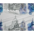 thumbnail image 4 of oneOone Polyester Lycra Medium Blue Fabric Monuments Travel Sewing Fabric By The Yard Printed Diy Clothing Sewing Supplies 56 Inch Wide, 4 of 4