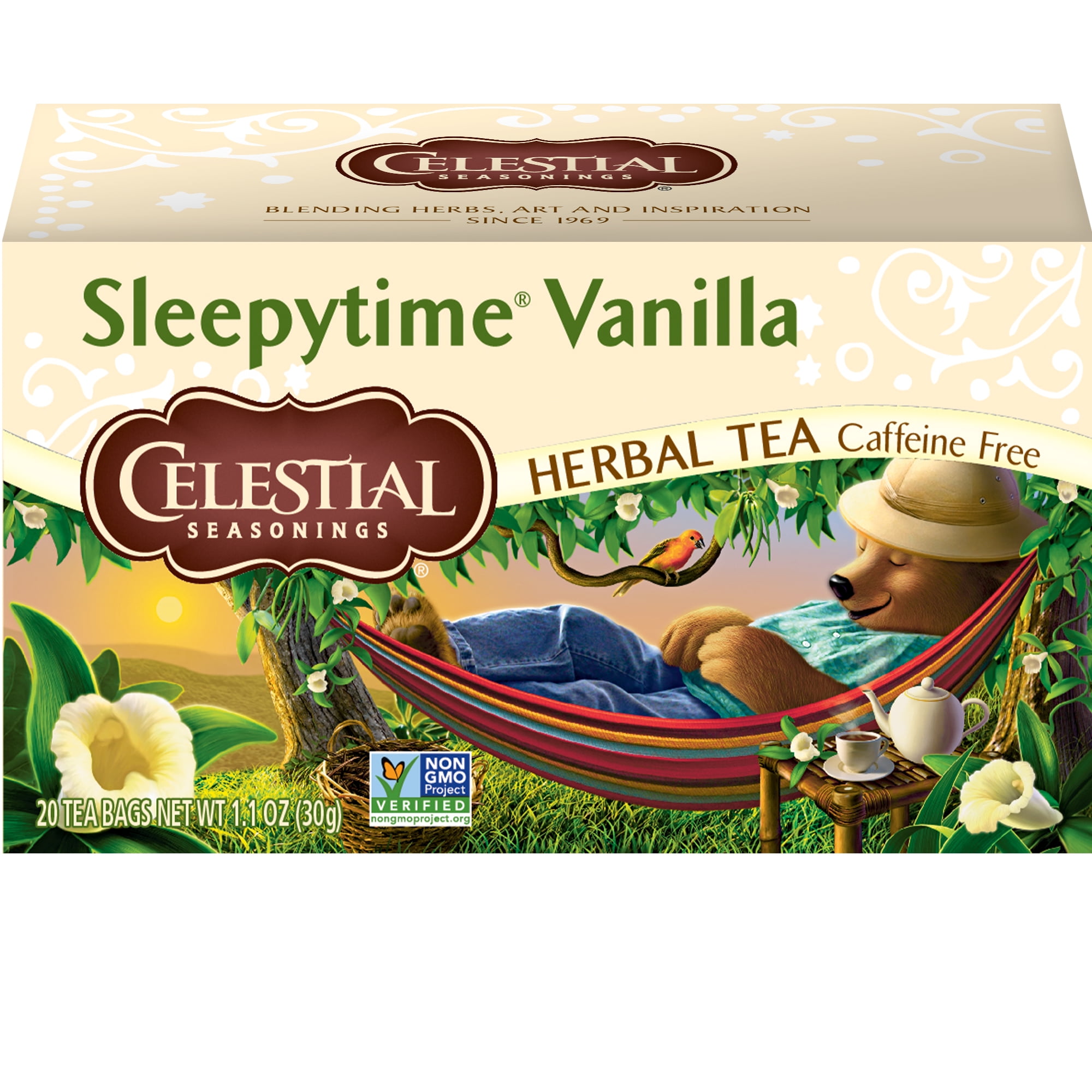 Celestial Seasonings Herbal Tea, Sleepytime Vanilla, Caffeine Free Sleep Tea, 20 Tea Bags