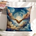 thumbnail image 6 of smile hands sky clouds Linen toss pillowcase decoration pillowcase gifting preferred 18x18 inch cushion cover 2 sets sofa pillowcase sofa bedroom living room car, 6 of 8