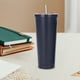 thumbnail image 3 of Vaso térmico de acero inoxidable con pajita y asa | Vaso térmico al vacío de gran capacidad de 750 ml para bebidas frías y calientes | Taza de café portátil para viajes, 3 of 3