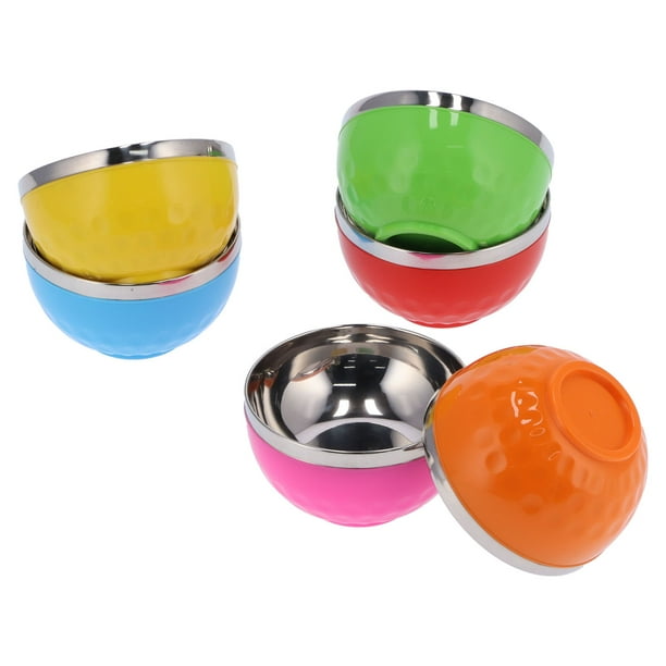 Juego de 6 cuencos de acero inoxidable Jadeshay para ensalada fideos arroz