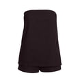 thumbnail image 4 of BOOMNY Womens Two Piece Shorts Set Solid Off Shoulder Tops Shorts Outfits Summer Casual Matching Sets, 4 of 6