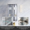 thumbnail image 3 of ANGELES HOME 12 in.×30 inch H Copper-Free Mirror Medicine Cabinet with Beveled Mirror Door, Recessed or Surface Mount, 3 Adjustable Shelves, 3 of 9
