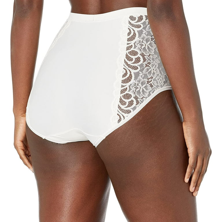 Bali Women's One U Tummy Smoothing Lace Accents Brief 