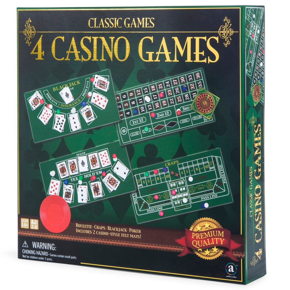 Classic Games 4 Casino Games Boxed Set - Walmart.com