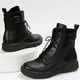 thumbnail image 4 of NECHOLOGY Botas Mujer Zapatos Botines para mujer Botas grandes de manga corta de estilo británico para mujer, botas de cuero Retro con cordones y hebilla de cinturón de otoño (Black, 8.5), 4 of 7