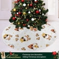 thumbnail image 6 of FMSHPON Summer Yellow Gnomes Xmas Christmas Tree Skirt Stand Mat for Holiday Party Decoration Indoor Outdoor 48 inches, 6 of 6