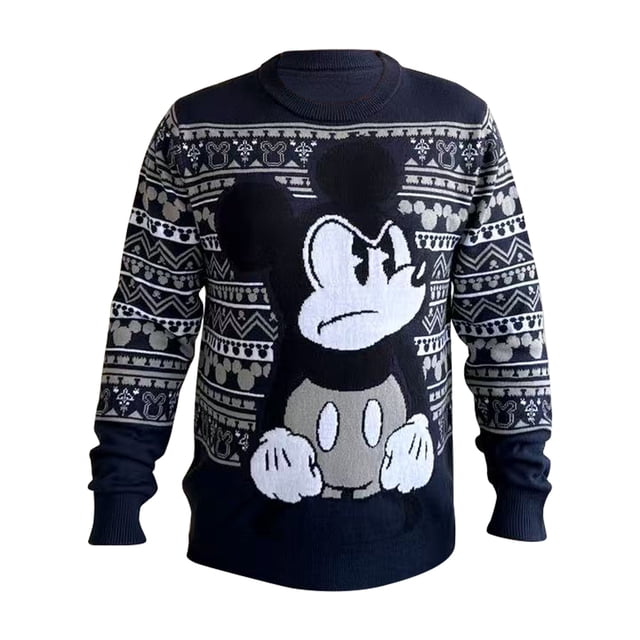 Suéter Mickey Mouse Para Hombre, Tipo Ugly Negro Talla EG