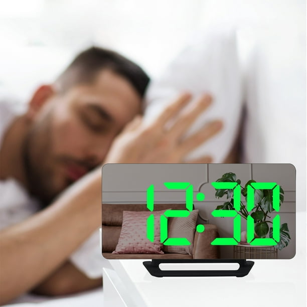 Kokovifyves Digital Alarm Clock Mirror Surface Led Electronic Clocks