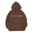thumbnail image 2 of Afdoent Mens Hoodies Pullover Mens Fashion Casual Letter Print Hooded Pullover Long Sleeve Drawstring Hooded Sweatshirt Retro Streetwear, 2 of 8