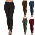 thumbnail image 3 of WTXUE High Waisted-Rise Colored Jeans Stretchy Pants for Women Black, 3 of 7