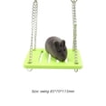 thumbnail image 3 of Juguete De Hámster De Madera Actividad De Animales Pequeños Ejercicio De Escalada (Swing Green), 3 of 3