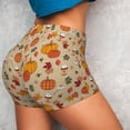 thumbnail image 4 of Balery Fall Autumn Pantalones cortos de entrenamiento estampados para mujer, sin costuras, ajustados, para gimnasio, yoga, correr, deportes, ejercicio activo, fitness.-XX-Large, 4 of 8