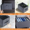 thumbnail image 5 of BIGLUFU Wardrobe Clothes Organizer, Pack of 3 Drawer Boxes for Jeans Trousers T-Shirt Storage Boxes Organizer Cupboard Wardrobe Drawers Organizer System Clothes Storage Box (42 x 30 x 22 cm ), 5 of 12