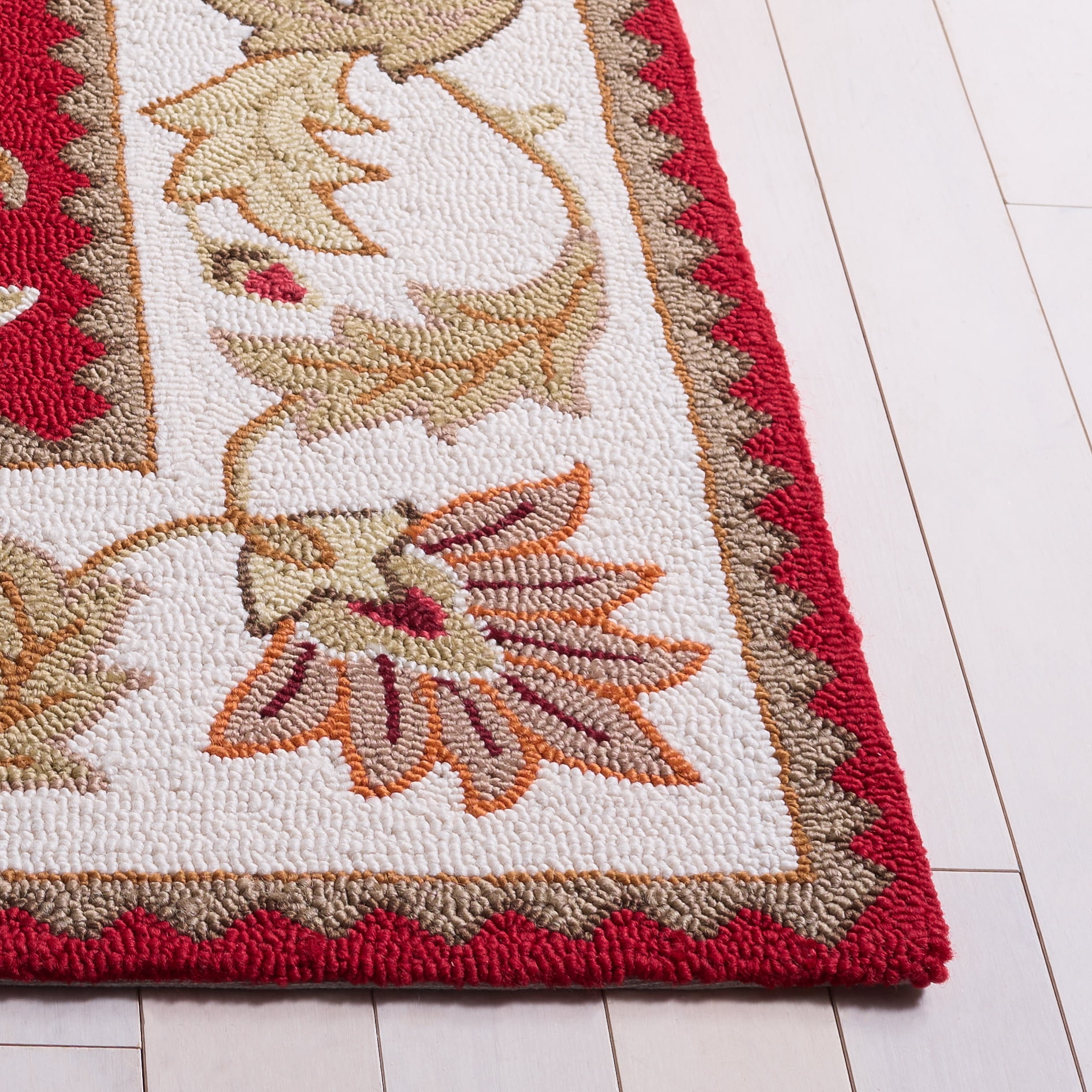 Safavieh Easy Care Myrtle Floral Area Rug, Red/Ivory, 4' x 6'