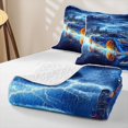 thumbnail image 4 of Erosebridal Blue Fast Car Twin Quilt Set for Boys,Car Theme Twin Coverlet Set for Teens, 4 of 7
