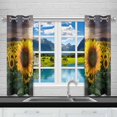 thumbnail image 2 of MKHERT Sunflowers Sunset Window Curtain Kitchen Curtain 26x39 inch,Two Piece, 2 of 2