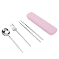 thumbnail image 2 of Chopsticks Spoon Fork, Non Slip Stainless Steel Cutlery Set Tableware Kit Shock Proof  For Office For Outdoor For Camping Silver, 2 of 8