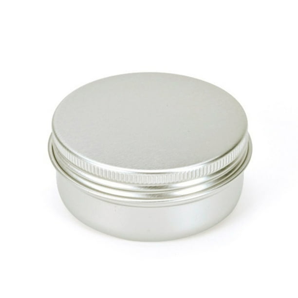 Tarro de aluminio vacío, latas de almacenamiento de varios tamaños, caja de regalo redonda recargable, pendientes de caramelo, auriculares, Almacenamiento y organización del hogar 50ml/57*27mm Bewildely HA067461-04