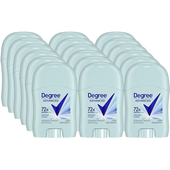 Degree Shower Clean Dry Protection Antiperspirant Deodorant Stick, 0.5 ounce (Pack of 18)