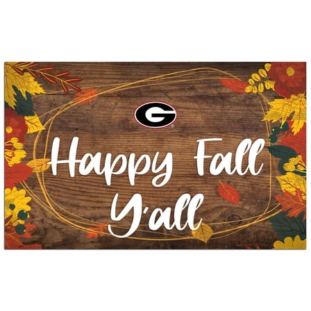 Georgia Bulldogs 11'' x 19'' Happy Fall Y'all Sign