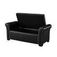 thumbnail image 2 of Inspired Home Noem Faux Leather Storage Bench Nailhead Trim, Black, 2 of 9